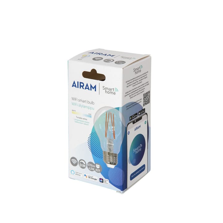 Airam Smarta Hem Filament LED-normal ljuskälla, klar e27, 5w Airam