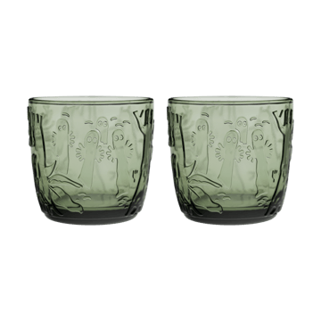 Arabia Mumin glas 28 cl 2-pack Tallgrön