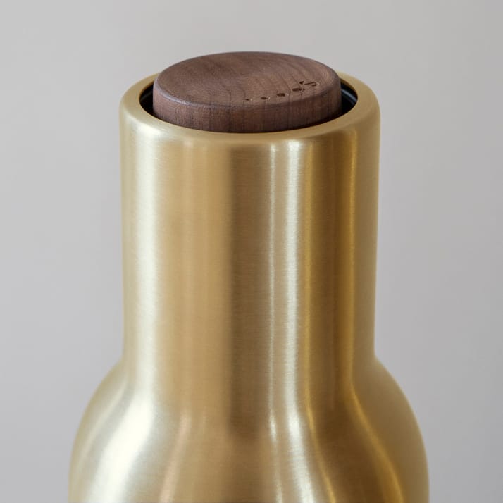 Bottle Grinder kryddkvarn metall 2-pack, Brushed brass (valnötslock) Audo Copenhagen