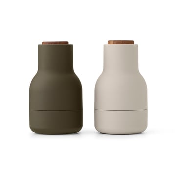 Audo Copenhagen Bottle Grinder kryddkvarn Small 2-pack Hunting green-beige-valnöt