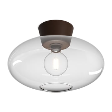 Belid Bullo plafond XL klarglas Ø38 cm Oxid