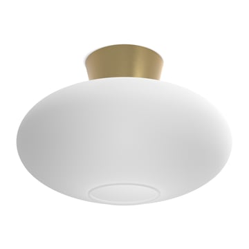 Belid Bullo plafond XL opalglas Ø38 cm Mässing