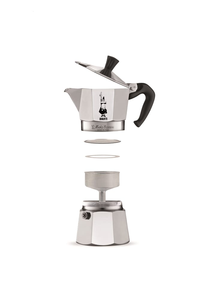 Bialetti Moka mokabryggare 3 koppar, Silver Bialetti