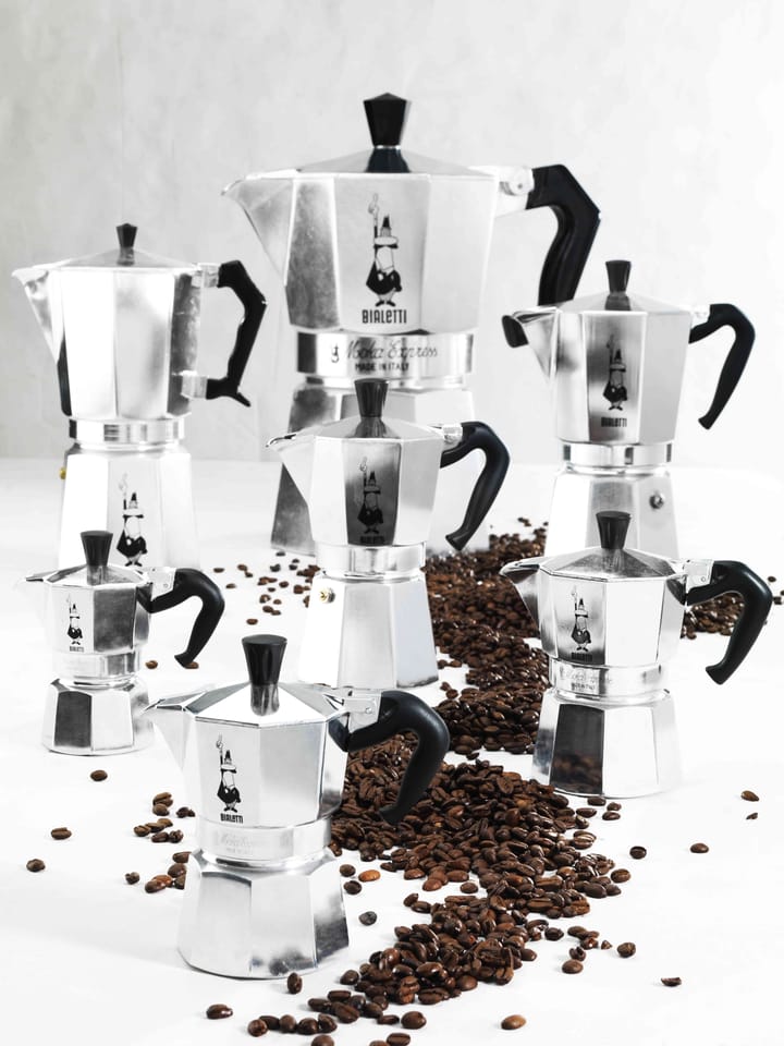 Bialetti Moka mokabryggare 3 koppar, Silver Bialetti