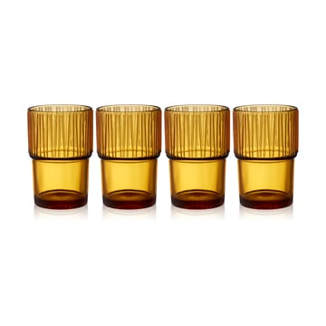 Bitz Kusintha caféglas 38 cl 4-pack Amber