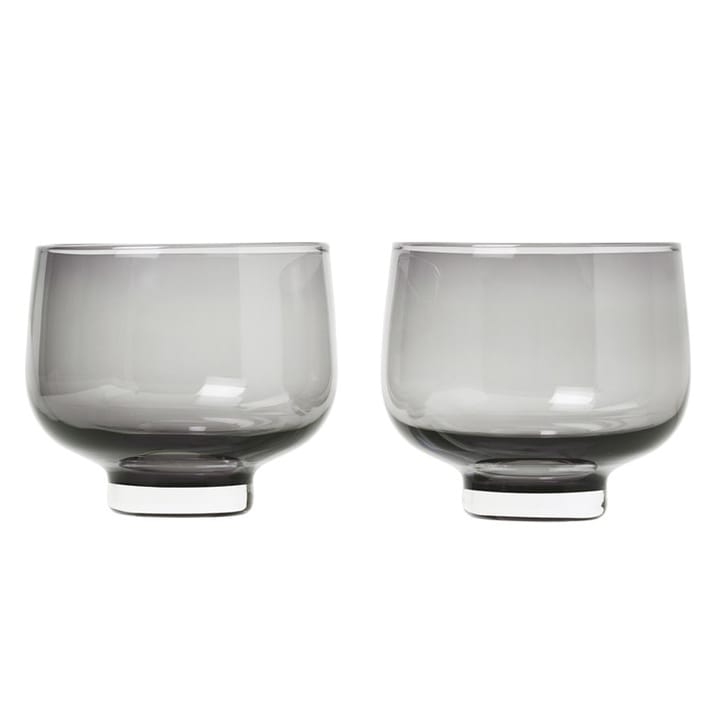 Flow tumblerglas 22 cl 2-pack, Smoke blomus