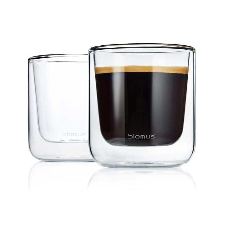 Nero isolerande kaffeglas 2-pack, Klar blomus