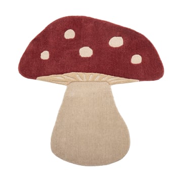 Bloomingville Mushroom ullmatta 85×90 cm Röd-vit