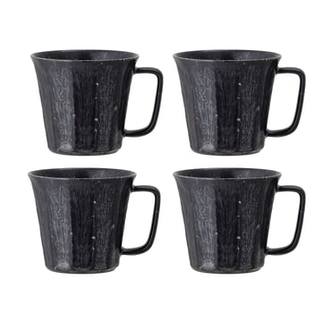 Bloomingville Yoko mugg 32 cl 4-pack Svart