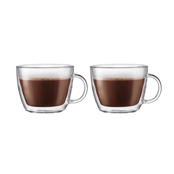 Bodum Bistro dubbelväggig lattekopp med handtag 45 cl 2-pack