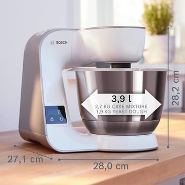 Bosch Serie 4 MUM5XW20 köksmaskin med våg 1000W - Vit-champagne - Bosch