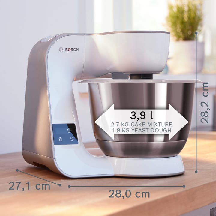 Bosch Serie 4 MUM5XW20 köksmaskin med våg 1000W, Vit-champagne Bosch