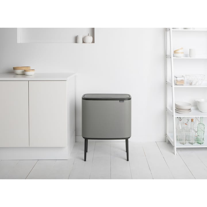 Bo touch bin 11+23 liter, Mineral concrete grey Brabantia