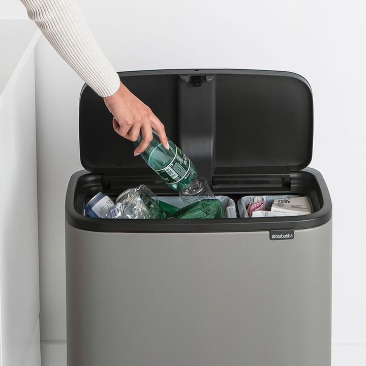 Bo touch bin 11+23 liter, Mineral concrete grey Brabantia