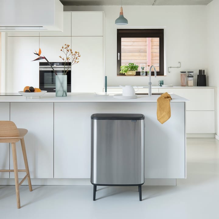 Bo touch bin high 2x30 L, Mattborstat stål Brabantia