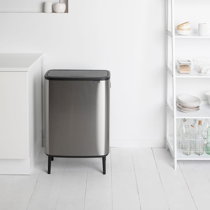 Bo touch bin high 2x30 L, Mattborstat stål Brabantia