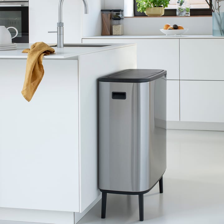 Bo touch bin high 2x30 L, Mattborstat stål Brabantia