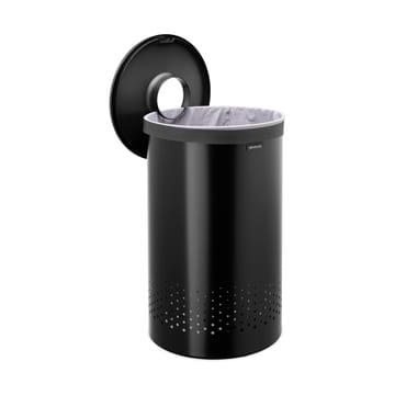 Brabantia tvättkorg plastlock 60 L - Mattsvart - Brabantia