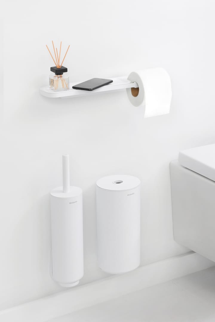 MindSet Toalettpappershållare med Hylla, Mineral Fresh White Brabantia