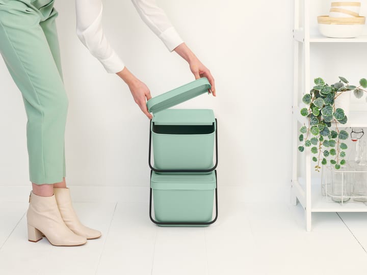 Sort & Go Stapelbar avfallshink 20 L, Jade Green Brabantia