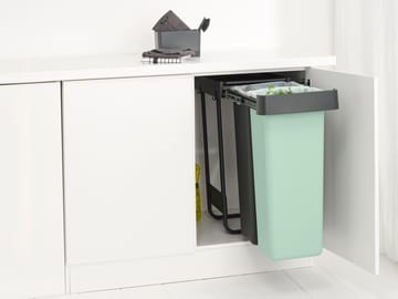 Sort&Go Inbyggnadsbara hinkar, 2x30 L - Mörkgrå - Brabantia