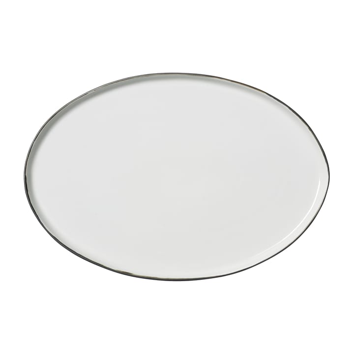 Esrum fat oval 26,5x39 cm, Ivory-grey Broste Copenhagen