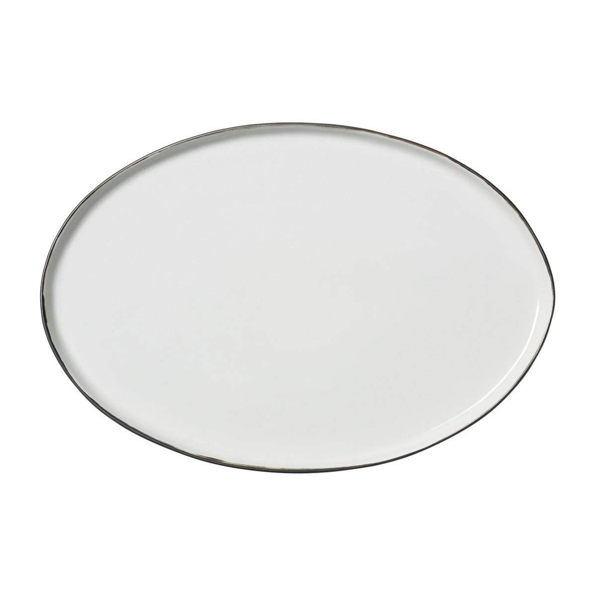 Broste Copenhagen Esrum fat oval 26,5x39 cm Ivory-grey