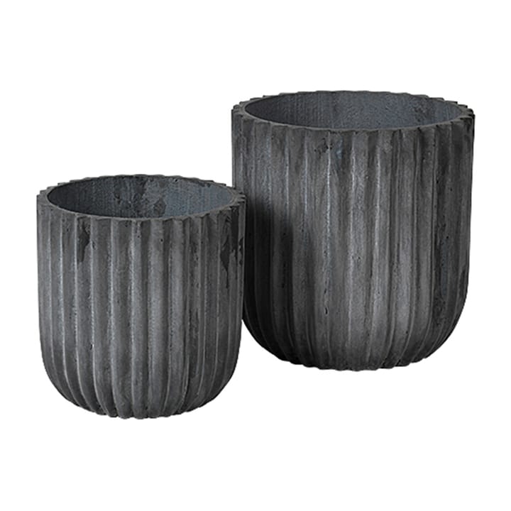 Fiber kruka 2-pack - Charcoal - Broste Copenhagen