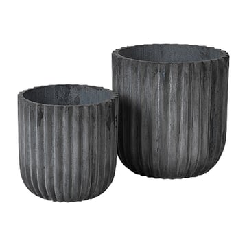 Broste Copenhagen Fiber kruka 2-pack Charcoal