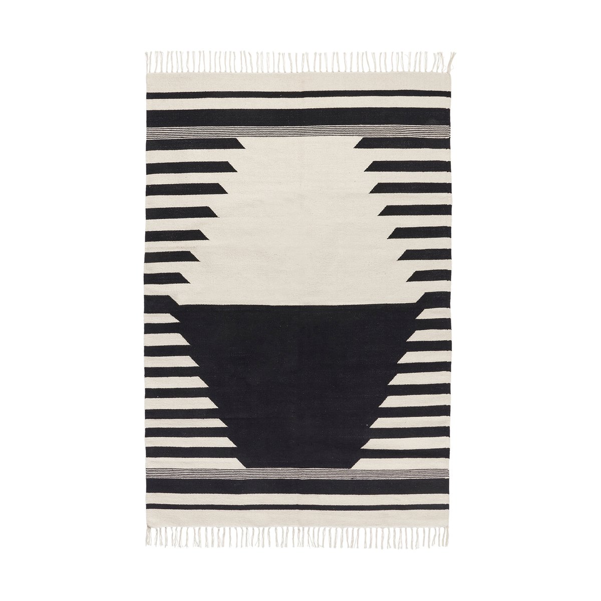 Broste Copenhagen Iselin matta 140x200 cm Black-off white