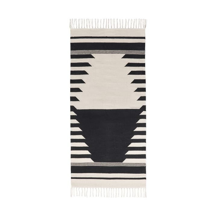 Iselin matta 70x140 cm, Black-off white Broste Copenhagen