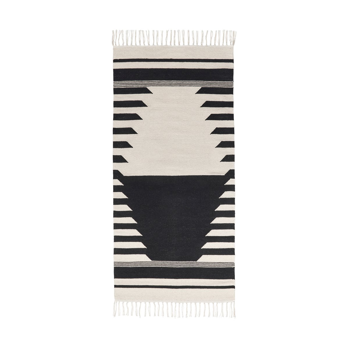 Broste Copenhagen Iselin matta 70x140 cm Black-off white