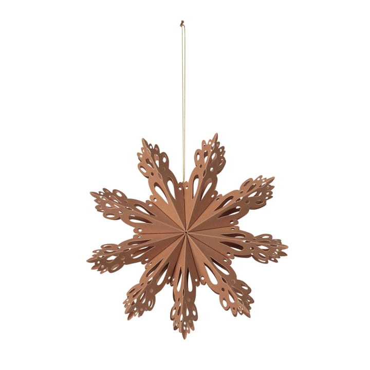 Snowflake juldekoration Indian tan, Ø15 cm Broste Copenhagen