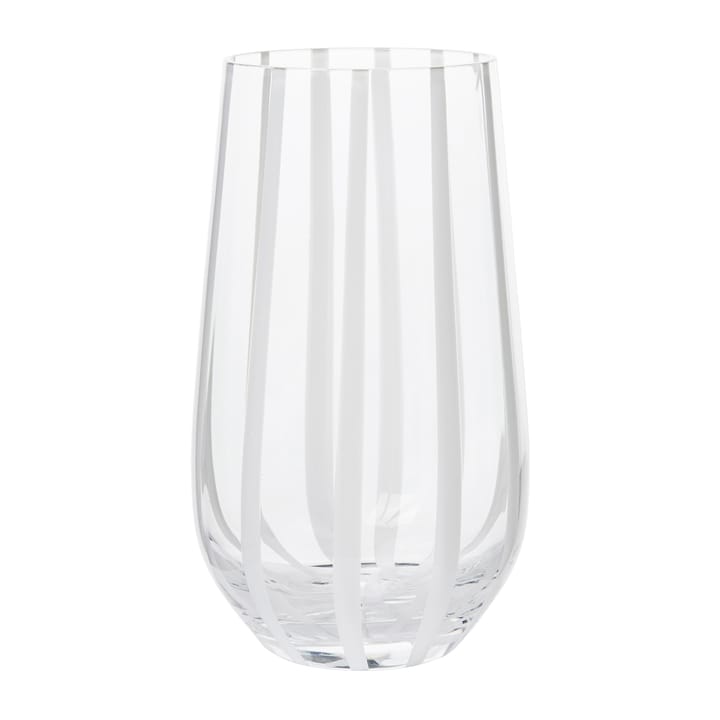 Stripe dricksglas 55 cl, Clear-white stripes Broste Copenhagen