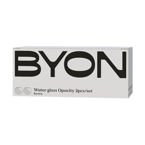 Opacity vattenglas 22 cl 2-pack, Brun Byon