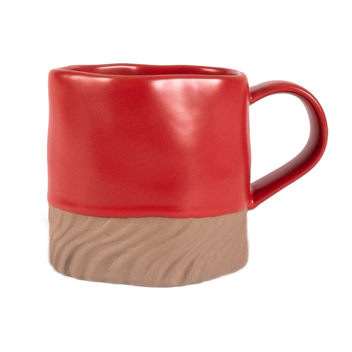 Swirl mugg 38 cl, Röd-beige Byon