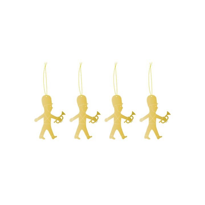 Cooee julhänge mässing 4-pack - Trumpet boy - Cooee Design