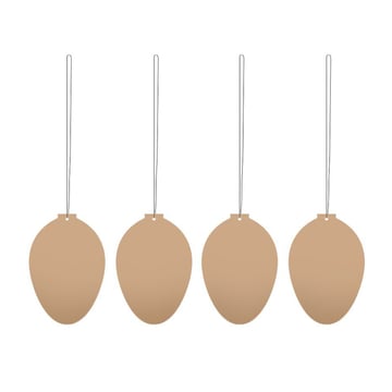 Cooee Design Easter Deco ägg påskdekoration 4-pack Cafe au lait