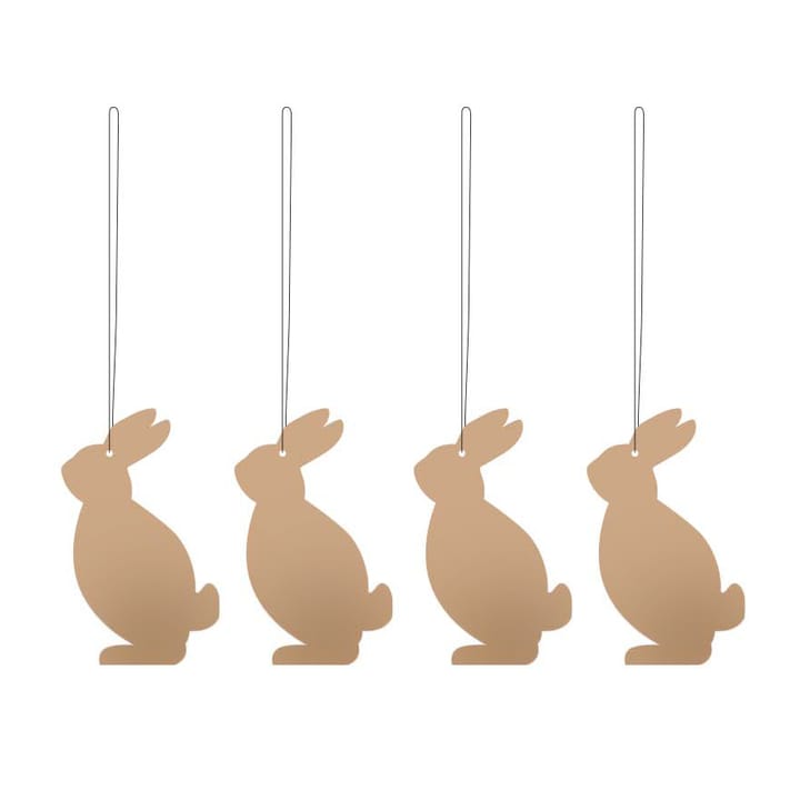 Easter Deco hare påskhänge 4-pack - Cafe au lait - Cooee Design