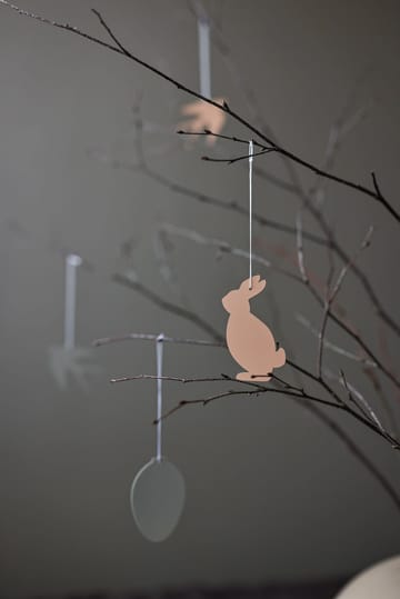 Easter Deco hare påskhänge 4-pack - Cafe au lait - Cooee Design