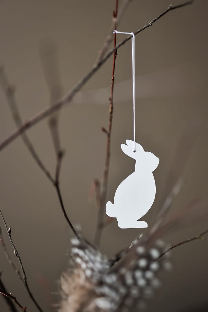 Easter Deco hare påskhänge 4-pack, White Cooee Design