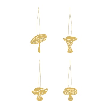 Cooee Design Fungi dekorationshänge 4 delar Brass