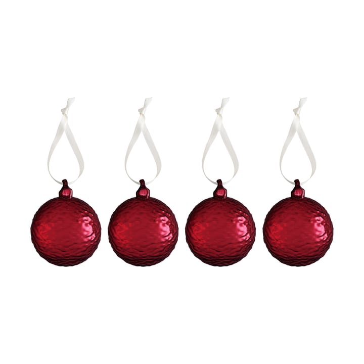 Gry Marble julkula Ø5 cm 4-pack, Deep red Cooee Design