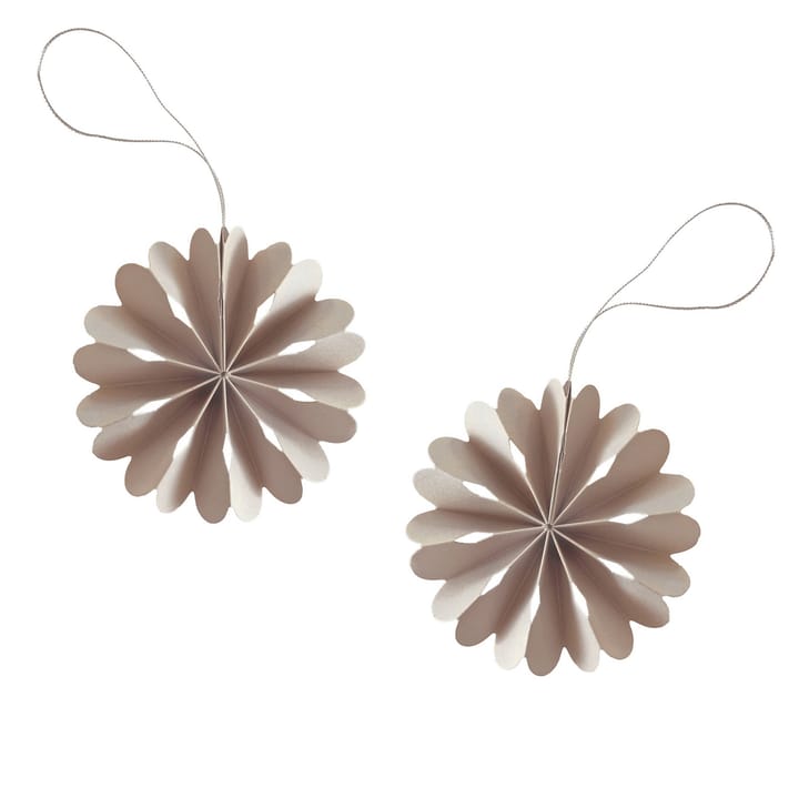 Paper Flowers julhänge 2-pack - Sand - Cooee Design