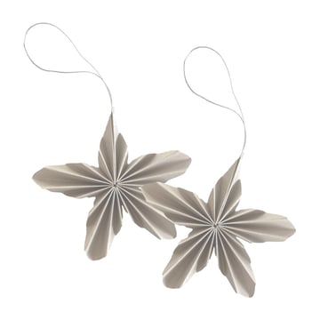 Cooee Design Paper Stars julhänge 2-pack Natural