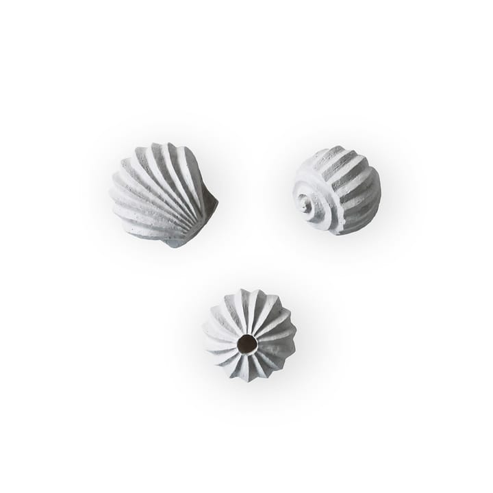 The Genesis Shells skulptur 3-pack, Limestone Cooee Design