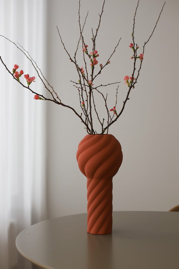 Twist pillar vas 34 cm, Brick red Cooee Design