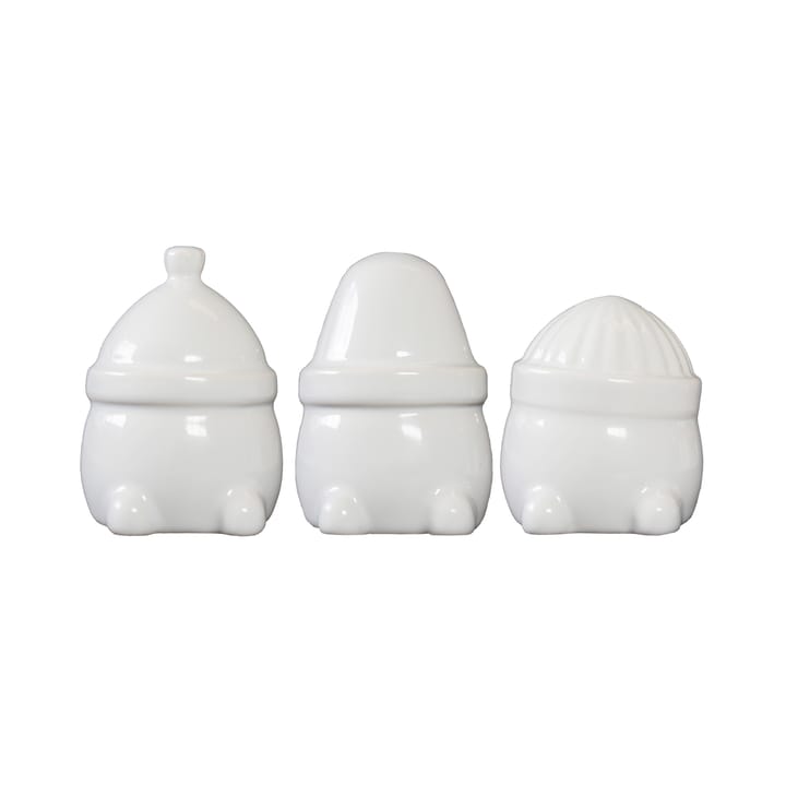 Hipster Triplets juldekoration 3-pack - Shiny white - DBKD