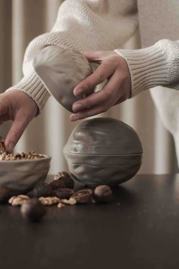 Walnut skål med lock, Dust DBKD