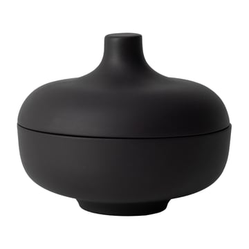 Design House Stockholm Sand skål med lock M Ø12 cm Black clay